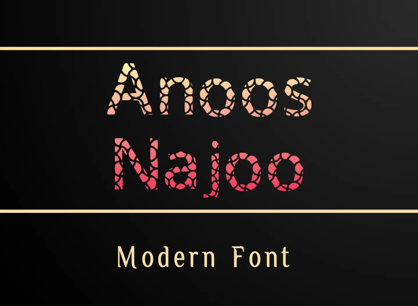 Anoos Najoo: A Whimsical Display Font for Creative Expression