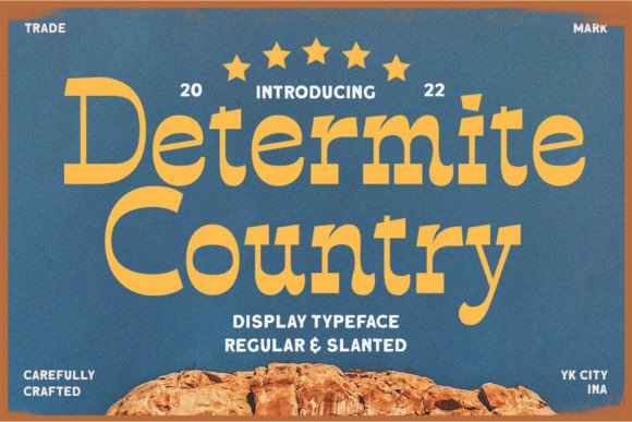 Determite Country: A Western-Style Font