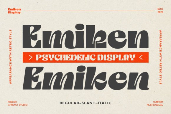 Emiken: A Psychedelic Display Font for Modern Design