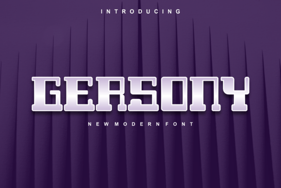 Gersony: A Modern Display Font for Creative Expression