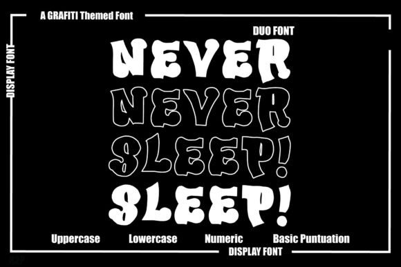 Never Sleep: A Bold Font for Bold Ideas